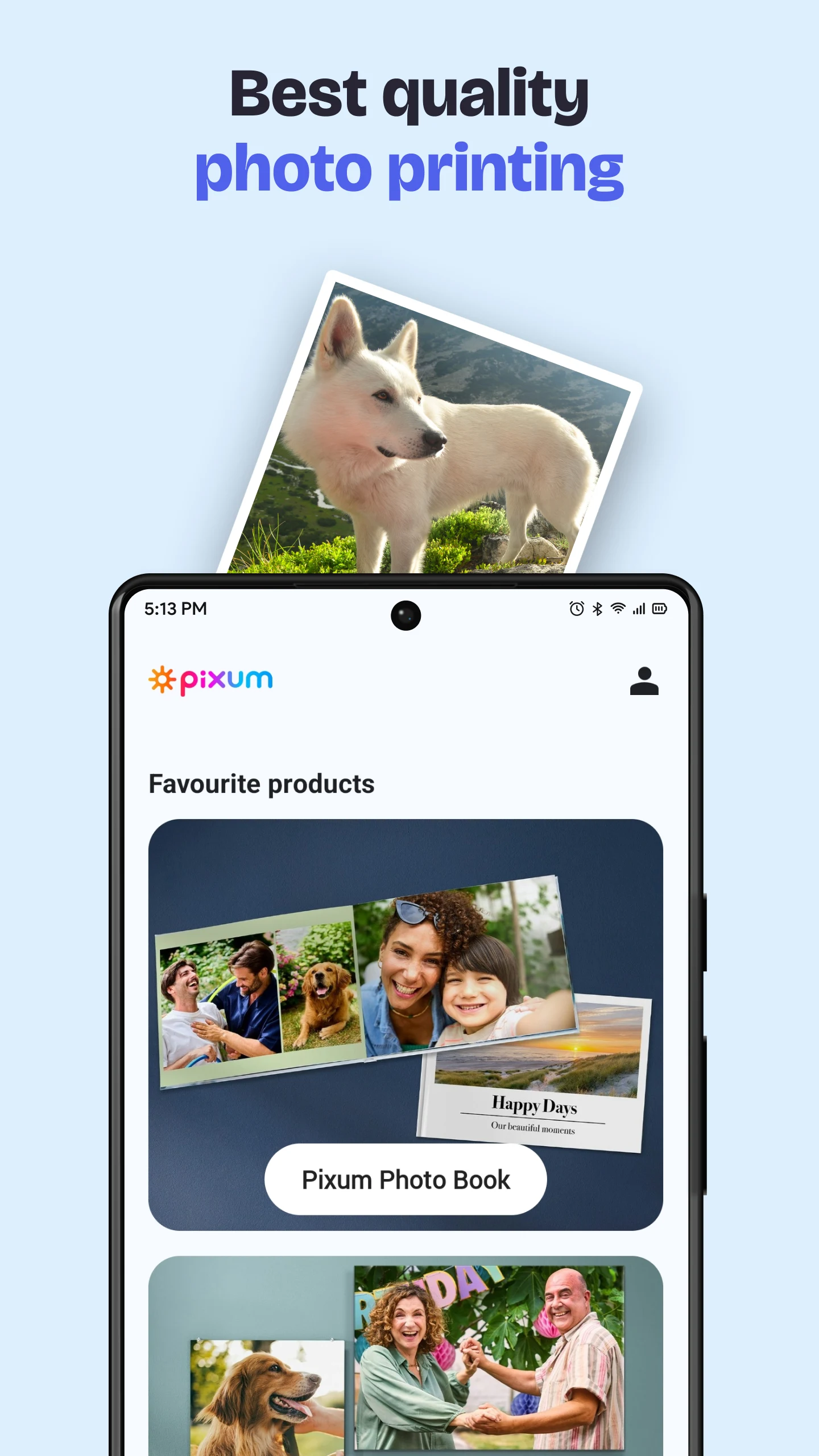 Pixum Photo Book and postcard screenshot