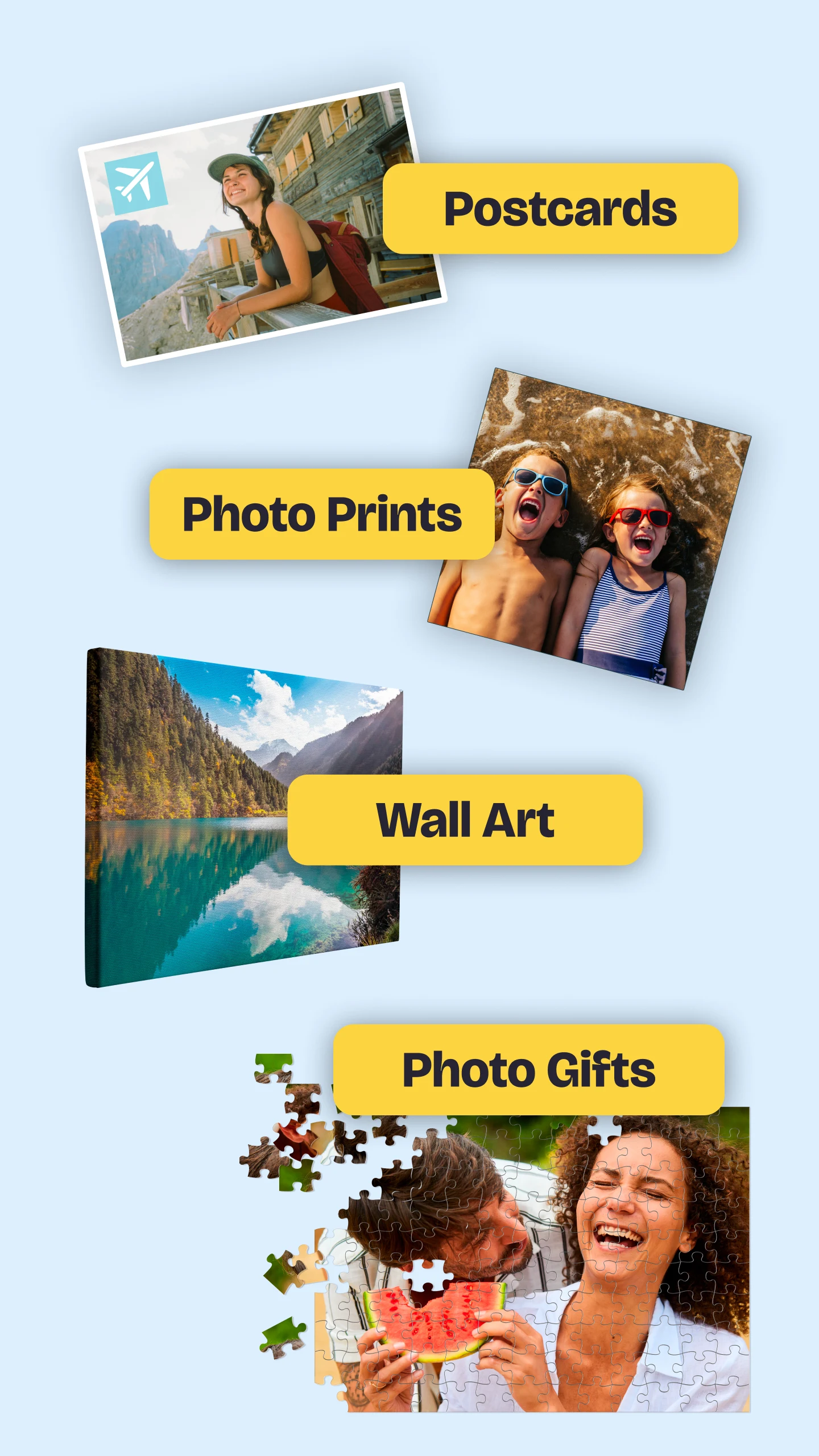 Pixum Photo Book and postcard screenshot